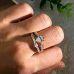 2.17 Carat Pear Shape Brilliant Diamond Unique Engagement Ring Solid 14k Rose Gold