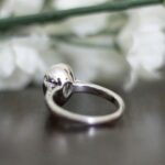 2.50 Carat Bezel Set Pear Shape White Diamond Engagement Ring Solid 14k White Gold