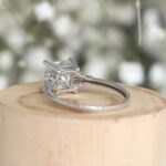 1.88 Carat Forever One Princess Diamond Vintage Style Engagement Ring Solid 10k White Gold