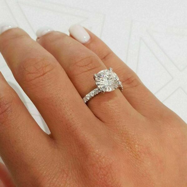 3.00 Ctw Brilliant Cut White Diamond Solitaire Wedding & Engagement Ring Real 14k White Gold