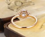 Three Stone 3.Ctw Round Cut White Diamond Luxury Engagement Ring Solid 14k Rose Gold