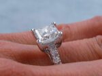 2.50 Ctw Princess Cut White Diamond Solitaire Engagement Ring Solid 14k White Gold