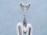 2.50 Ctw Princess Cut White Diamond Solitaire Engagement Ring Solid 14k White Gold