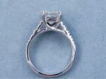2.50 Ctw Princess Cut White Diamond Solitaire Engagement Ring Solid 14k White Gold