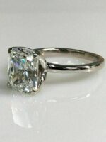 Unique 2.30 CT Radiant VVS1 Diamond Wedding Engagement Ring Solid 14k White Gold