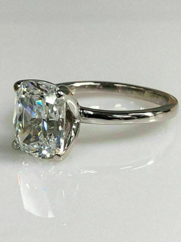 Unique 2.30 CT Radiant VVS1 Diamond Wedding Engagement Ring Solid 14k White Gold