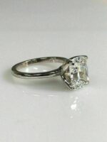 Unique 2.30 CT Radiant VVS1 Diamond Wedding Engagement Ring Solid 14k White Gold