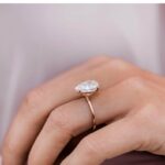 3.00 Carat Solitaire Pear White Diamond Engagement Ring Real 14k Rose Gold