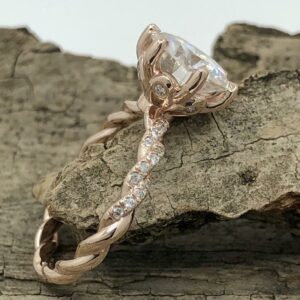 2.35 Carat Forever Brilliant Diamond Infinity Engagement Ring 14k Gold Plated