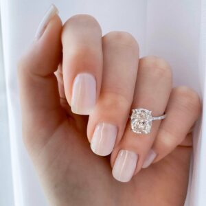 3.30 Ctw Solitaire Cushion Cut Diamond Fancy Bridal Engagement Ring Solid 10K White Gold