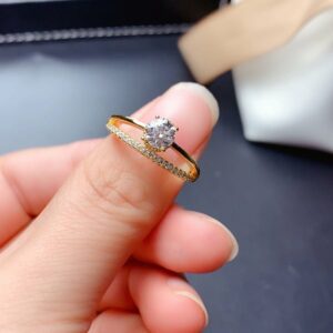 1.62 Ct Round Solitaire Diamond With Accents Fancy Engagement Ring 925 Sterling Silver