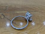 2.90 Ctw Solitaire Princess White Diamond Fancy Engagement Ring Real 14k White Gold