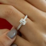 2.30 Ctw Solitaire Emerald Diamond Anniversary Gift Engagement Ring Set 14k White Gold