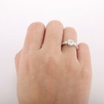 2.67 Carat Brilliant Cut Round Diamond 3-Stone Engagement Ring Real 925 Sterling Silver