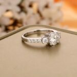 2.67 Carat Brilliant Cut Round Diamond 3-Stone Engagement Ring Real 925 Sterling Silver