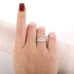 2.67 Carat Brilliant Cut Round Diamond 3-Stone Engagement Ring Real 925 Sterling Silver