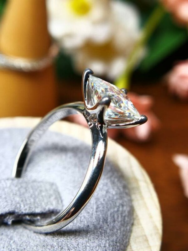 2.50 Carat Solitaire Princess Cut Diamond Classic Engagement Ring 925 Sterling Silver
