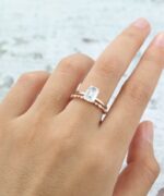 2.67 Ctw Emerald White Diamond Engagement Ring Full Eternity Marquise Wedding Set 14k Yellow Gold