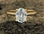 2.15 Ct Oval Cut Brilliant Diamond Solitaire Engagement Wedding Ring 14k Yellow Gold