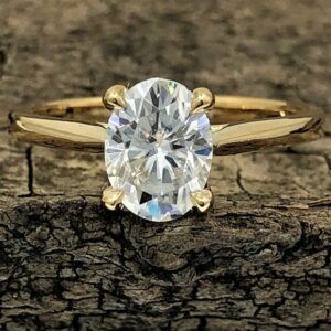 2.15 Ct Oval Cut Brilliant Diamond Solitaire Engagement Wedding Ring 14k Yellow Gold