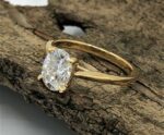 2.15 Ct Oval Cut Brilliant Diamond Solitaire Engagement Wedding Ring 14k Yellow Gold