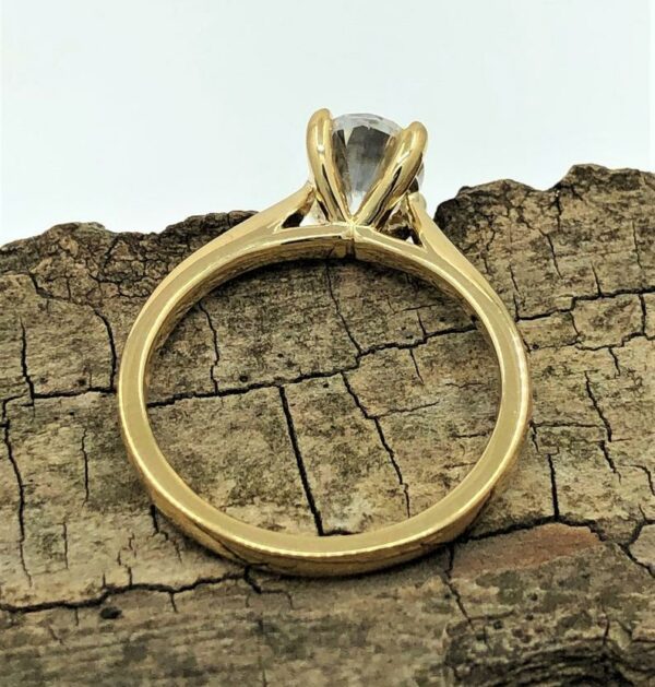 2.15 Ct Oval Cut Brilliant Diamond Solitaire Engagement Wedding Ring 14k Yellow Gold