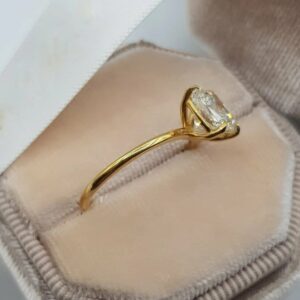 2.50 Carat Brilliant Cushion Diamond Solitaire Engagement Ring Solid 14k Yellow Gold
