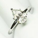 2.00 Carat 6-Prong Solitaire Pear Cut Diamond Engagement Ring Proposal Ring 14k Gold Plated
