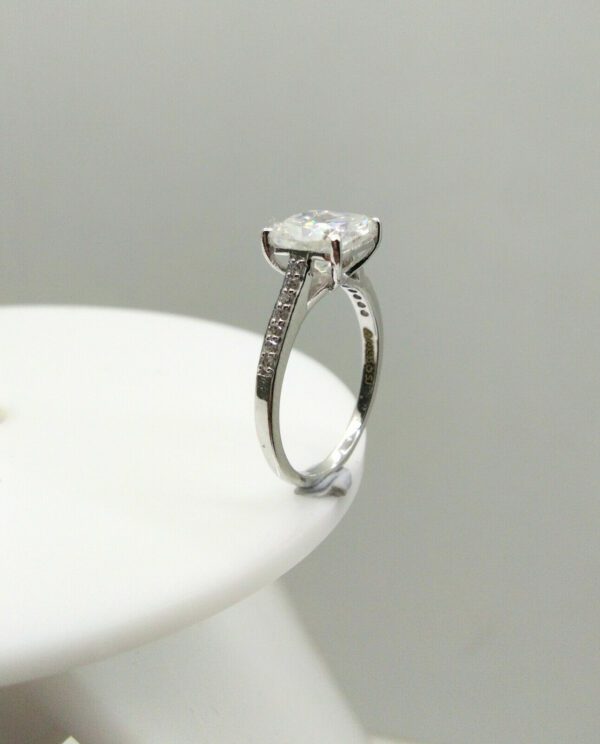 2.37 Ctw Cushion Cut Solitaire Diamond Wedding Engagement Ring 14k Gold Over