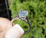 2.37 Ctw Cushion Cut Solitaire Diamond Wedding Engagement Ring 14k Gold Over