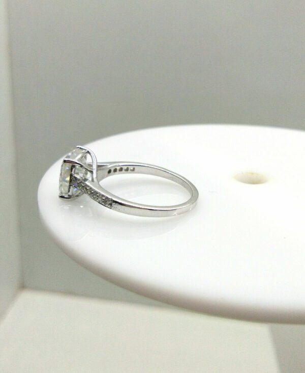 2.37 Ctw Cushion Cut Solitaire Diamond Wedding Engagement Ring 14k Gold Over