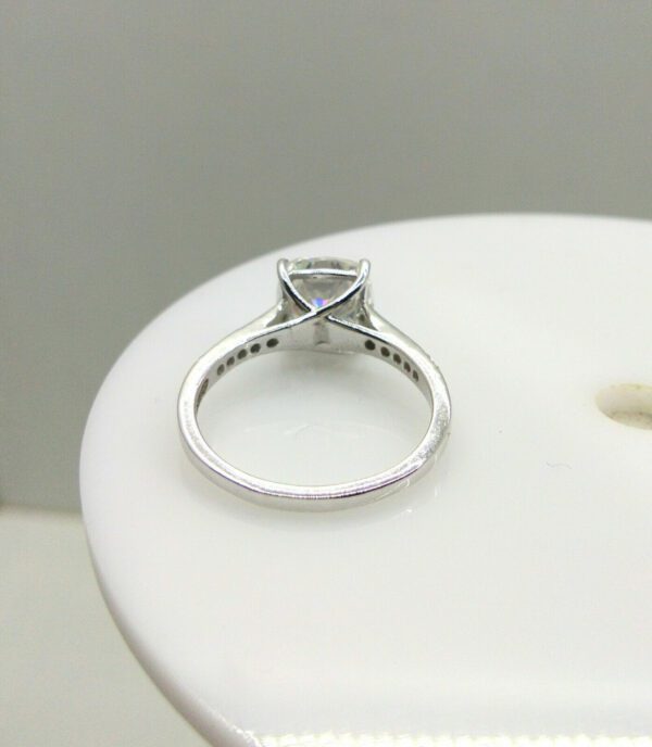 2.37 Ctw Cushion Cut Solitaire Diamond Wedding Engagement Ring 14k Gold Over