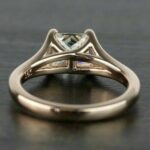 1.63 Ct Princess Cut Solitaire Diamond 2 Shank Engagement Ring 14k Rose Gold Plated