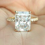 2.77 Ctw Radiant Cut White Diamond Solitaire Wedding Engagement Ring Solid 14k Yellow Gold