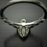Antique 1.86 Carat Marquise Cut White Diamond Solitaire Engagement Ring 14k White Gold Plated