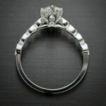 Antique 1.86 Carat Marquise Cut White Diamond Solitaire Engagement Ring 14k White Gold Plated
