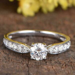 1.88 Ctw Brilliant Cut Round Diamond Solitaire Best Engagement Ring 14k Gold Plated