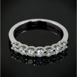 1.80 Carat Solitaire 7-Stone Round Diamond Anniversary Wedding Band Ring 14k White Gold