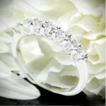 1.80 Carat Solitaire 7-Stone Round Diamond Anniversary Wedding Band Ring 14k White Gold