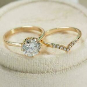 2.30 Ctw Excellent Cut Round Diamond Best Solitaire Engagement Ring Set Solid 14k Yellow Gold