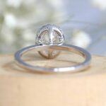 2.06 Ctw White Oval Cut Diamond Halo Bridal Engagement Ring 14k White Gold Plated