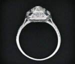 Art Deco Vintage 2.34 Ctw Cushion Diamond Bezel-Set Halo In 14k White Gold Plated Engagement Ring