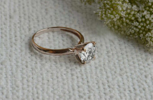 2.50 Carat Brilliant Cut VVS1 Diamond Solitaire Engagement Ring 14k Rose Gold Plated