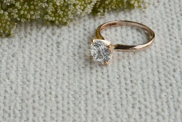 2.50 Carat Brilliant Cut VVS1 Diamond Solitaire Engagement Ring 14k Rose Gold Plated