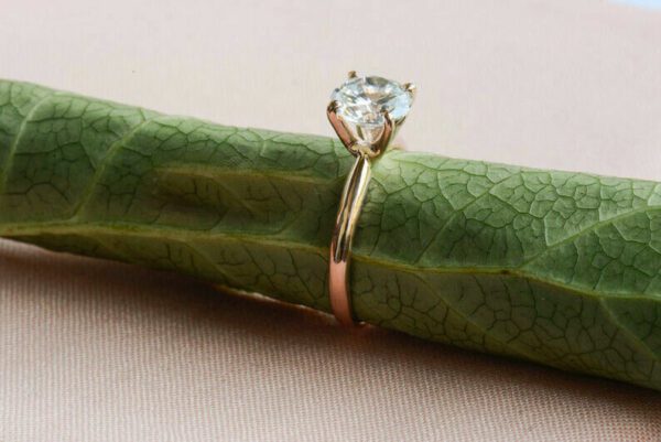 2.50 Carat Brilliant Cut VVS1 Diamond Solitaire Engagement Ring 14k Rose Gold Plated