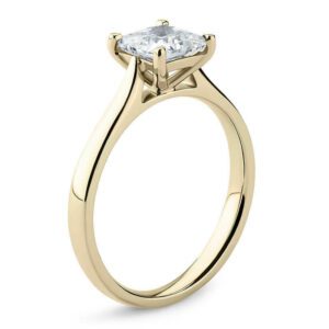 2.00 CT Princess Cut Diamond Solitaire Engagement Ring Promise Ring 10k Yellow Gold