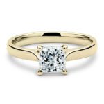 2.00 CT Princess Cut Diamond Solitaire Engagement Ring Promise Ring 10k Yellow Gold