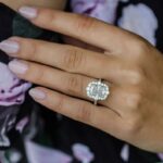 Antique Halo 2.46 Ctw Radiant White Diamond Wedding Engagement Ring 10k White Gold