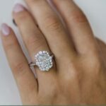 Antique Halo 2.46 Ctw Radiant White Diamond Wedding Engagement Ring 10k White Gold
