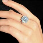 1.92 Ctw Brilliant Cut Round Diamond Flower Halo Engagement Ring Solid 10k White Gold